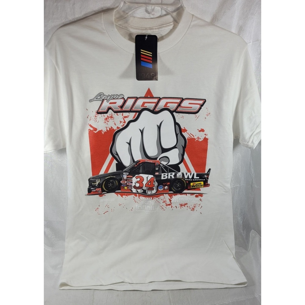 Nascar Layne Riggs #34 Brawl Bare Knuckle Boxing T-Shirt‎ - 100% Cotton - Small